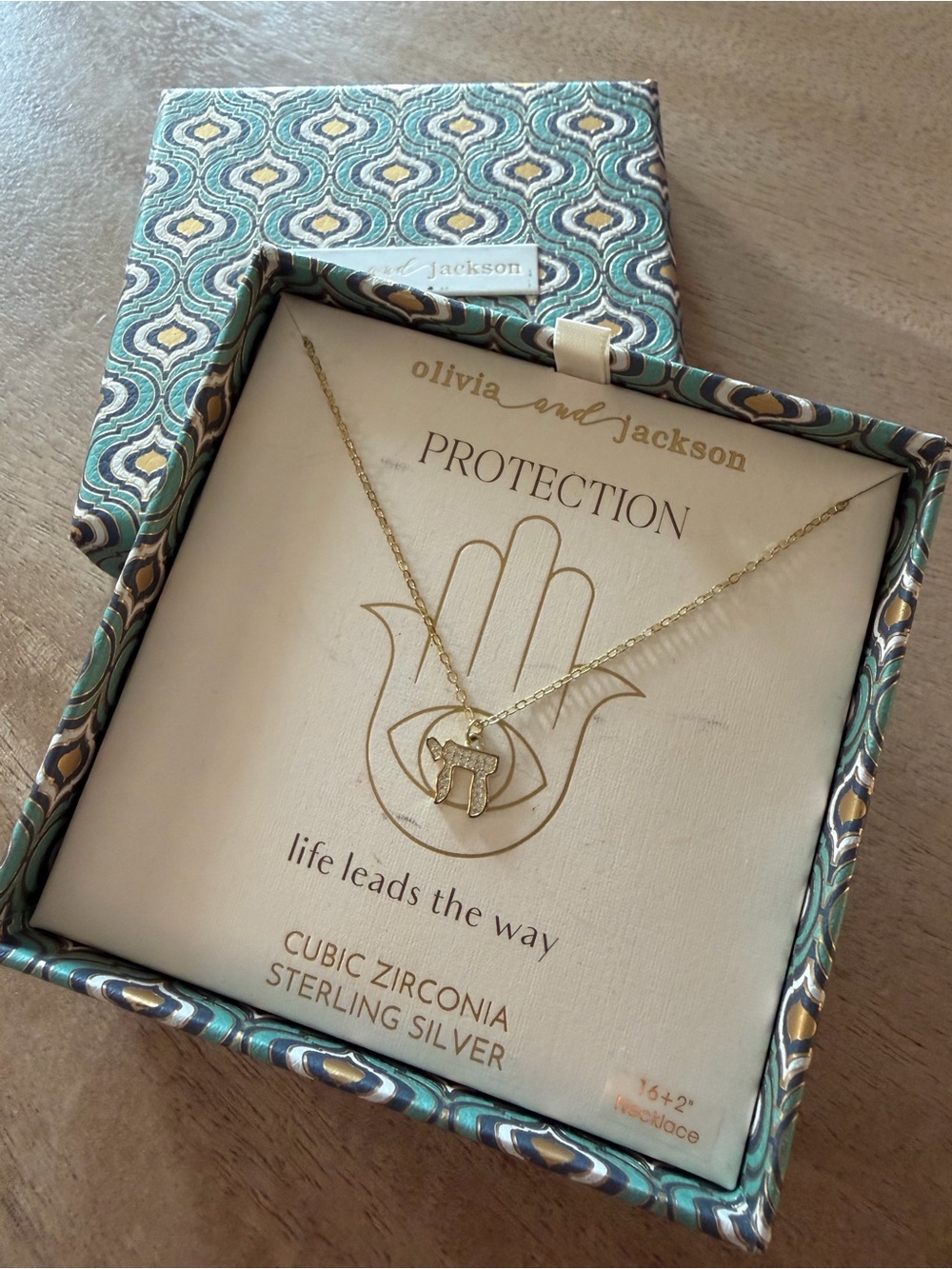 Sterling Silver Gold Plated Hamsa Protection Necklace